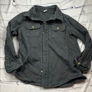 Grey flannel button up
